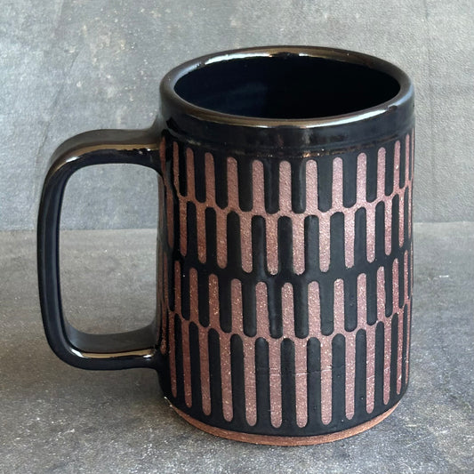 Pattern Mug - Black / Rust