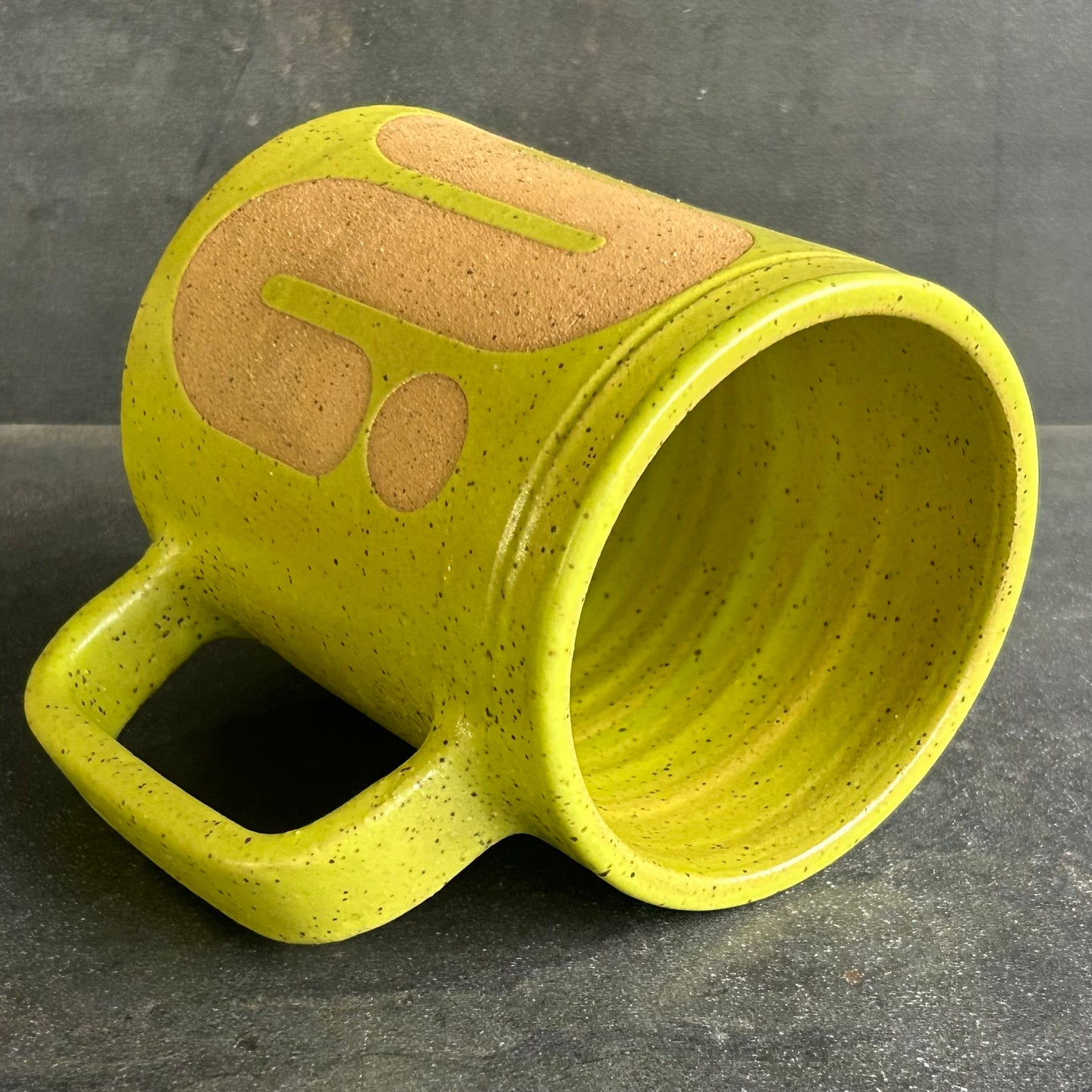Big Wave Mug (solid) - Citrus Matte / Speckled Buff