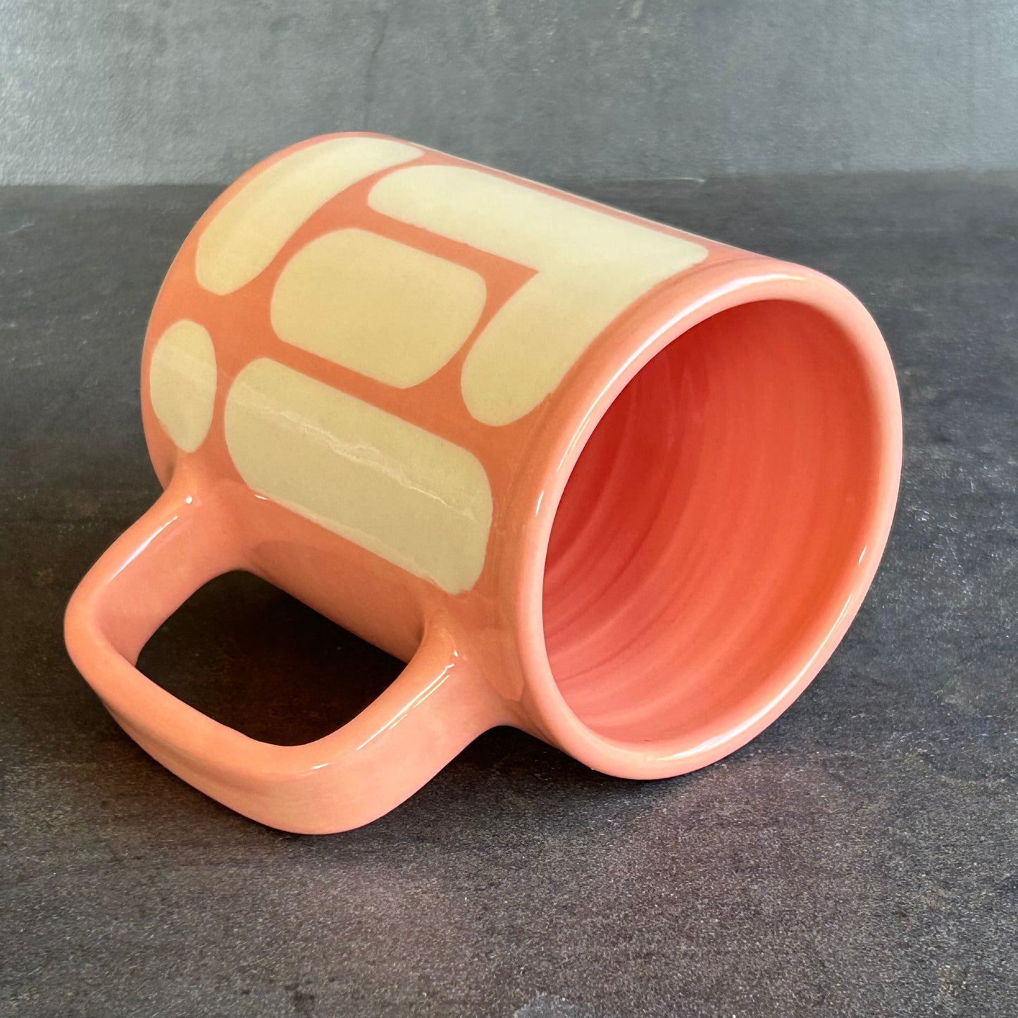 Blob Print Mug - White / Pink