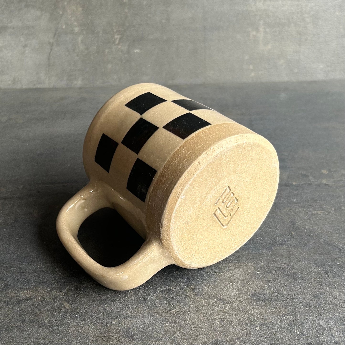 Checkerboard Mug - Sand / Black