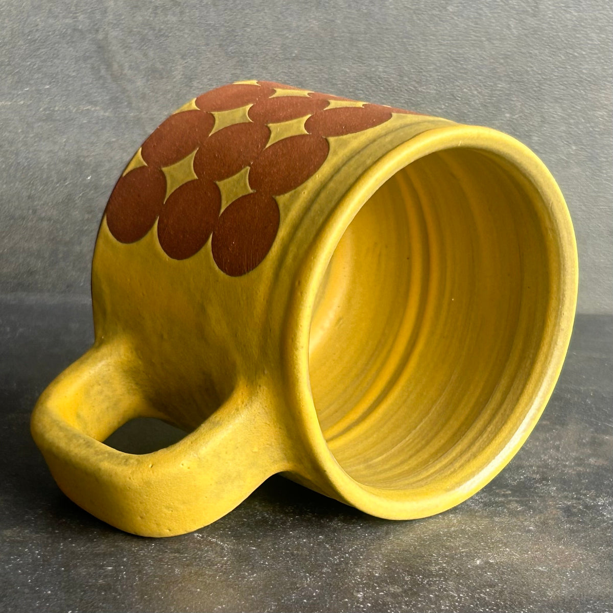 Mini Mug Dots -Yellow / Rust