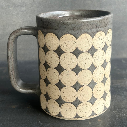 Dots Mug - Gray / Speckled White