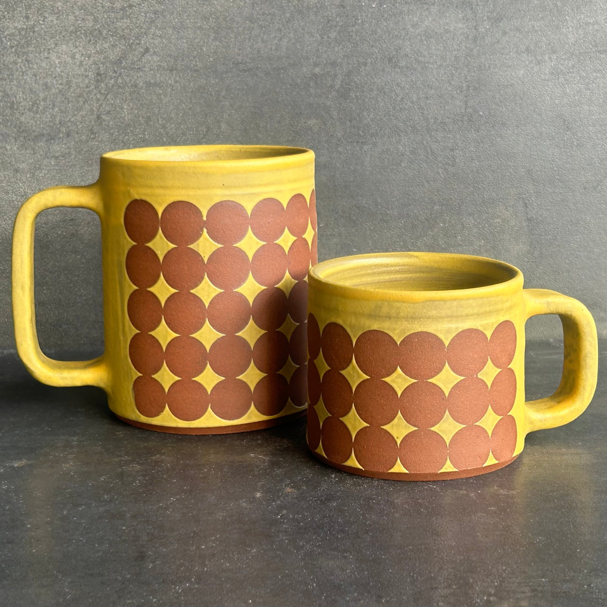 Mini Mug Dots -Yellow / Rust