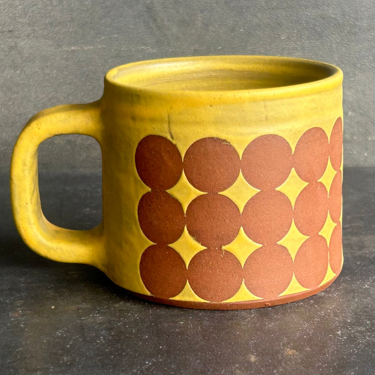 Mini Mug Dots -Yellow / Rust