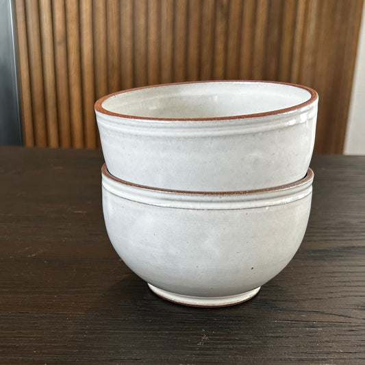 Medium Bowl - White / Rust