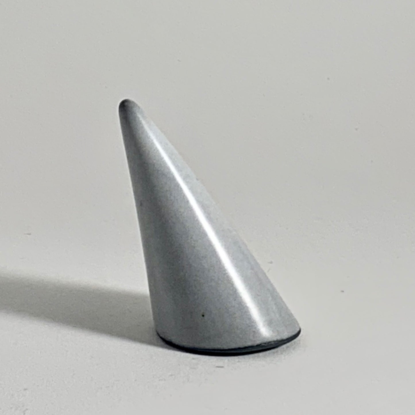 Tilted Ring Cone - Frost w/ Black Stain - White Satin
