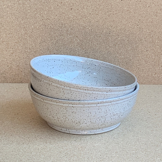 Large Bowl - White Speckle